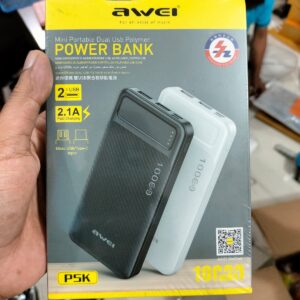 Cholo Buyers Awei P5K 10000mAh Dual USB Port Power Bank With Fast Charging