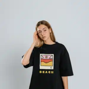 Cholo Buyers Oversized Dropshoulder Black Colour Beach T-Shirt