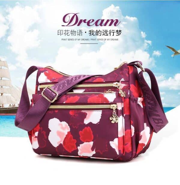 Korean sports travel shoulder bag (Light Maroon) Ladies Bag