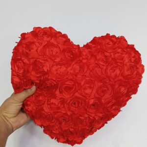 Heart Shape Rose Design Pillow