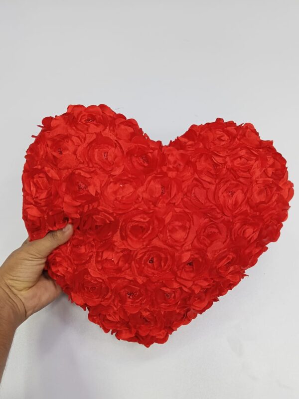 Heart Shape Rose Design Pillow