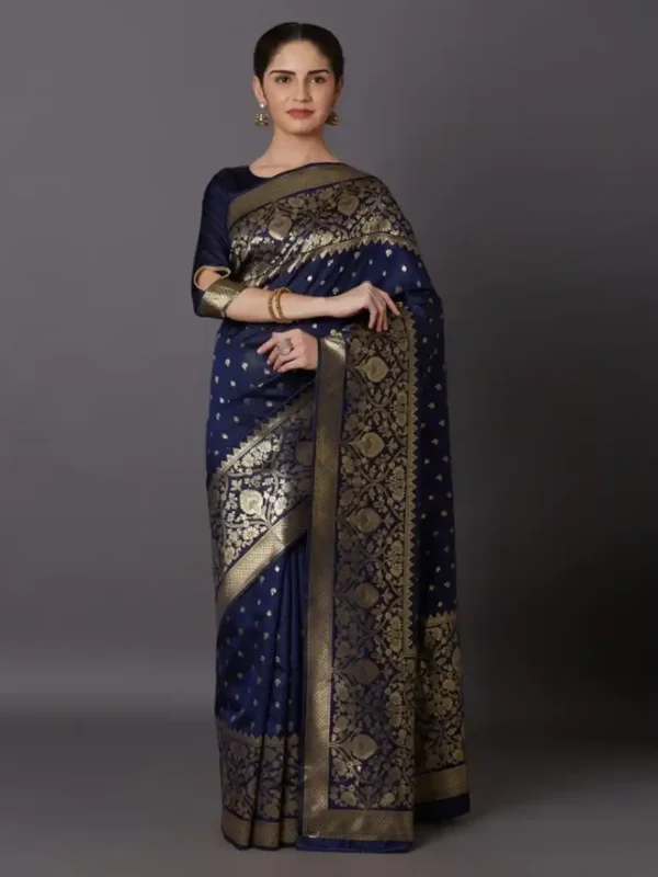 Exclusive Luxury Stylish Glorious Design Saree With Gorgeous Blouse Piece For Woman 2