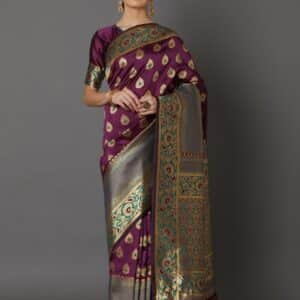 Latest & Exclusive Luxury Stylish Glorious Design Saree With Gorgeous Blouse Piece For Woman