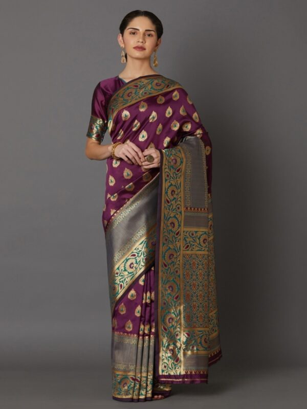 Latest & Exclusive Luxury Stylish Glorious Design Saree With Gorgeous Blouse Piece For Woman