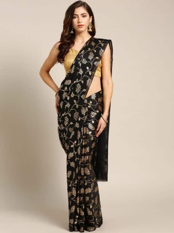 Elegance Redefined Designer Saree with Glam Blouse Piece