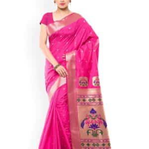 Radiant Bloom Exclusive Silk Saree Set