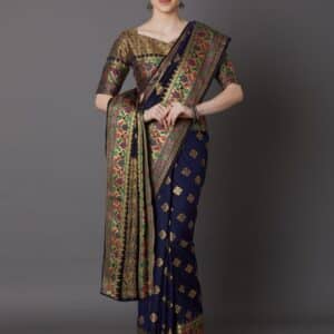 Fashion Queen Glorious Silk Katan Saree with Luxe Blouse