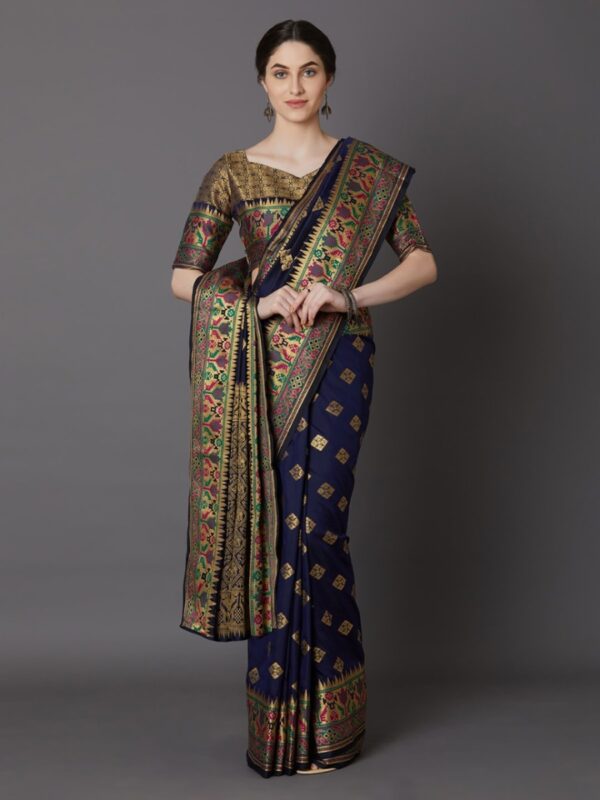 Fashion Queen Glorious Silk Katan Saree with Luxe Blouse