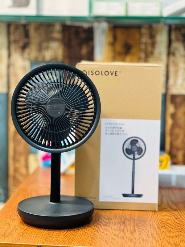 Xiaomi AISOLOVE F5 Rechargeable Desk Fan with 4000mAh Battery – Black - Image 2