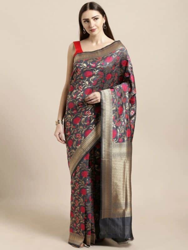 Timeless Treasure Luxury Silk Saree With Blouse Piece