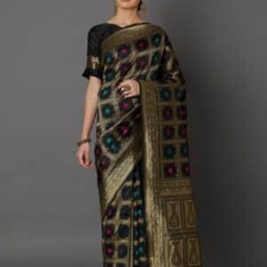 Silken Spark Premium Katan Saree with Blouse