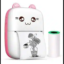Gearup Pink Thermal Printer Combo with Paper Rolls
