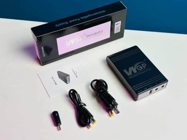 WGP Mini UPS 10400mAh – Multi-Voltage (5V/9V/12V) – Black