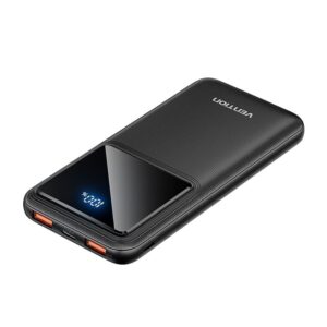 Vention FHKB0 10000mAh Power Bank – Black | Sleek Design, Powerful Performance
