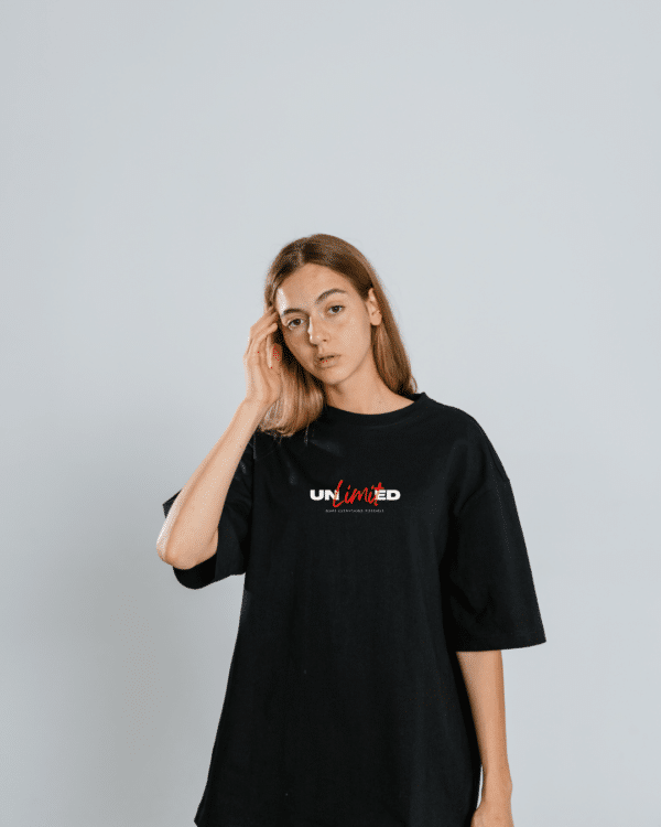 Oversized Dropshoulder Black Colour Unlimited T-Shirt